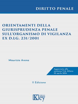 cover image of Orientamenti della giurisprudenza penale sull'organismo di vigilanza ex D.lgs. 231/2001